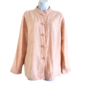 Coldwater Creek Asian Inspired Embroidered Tunic